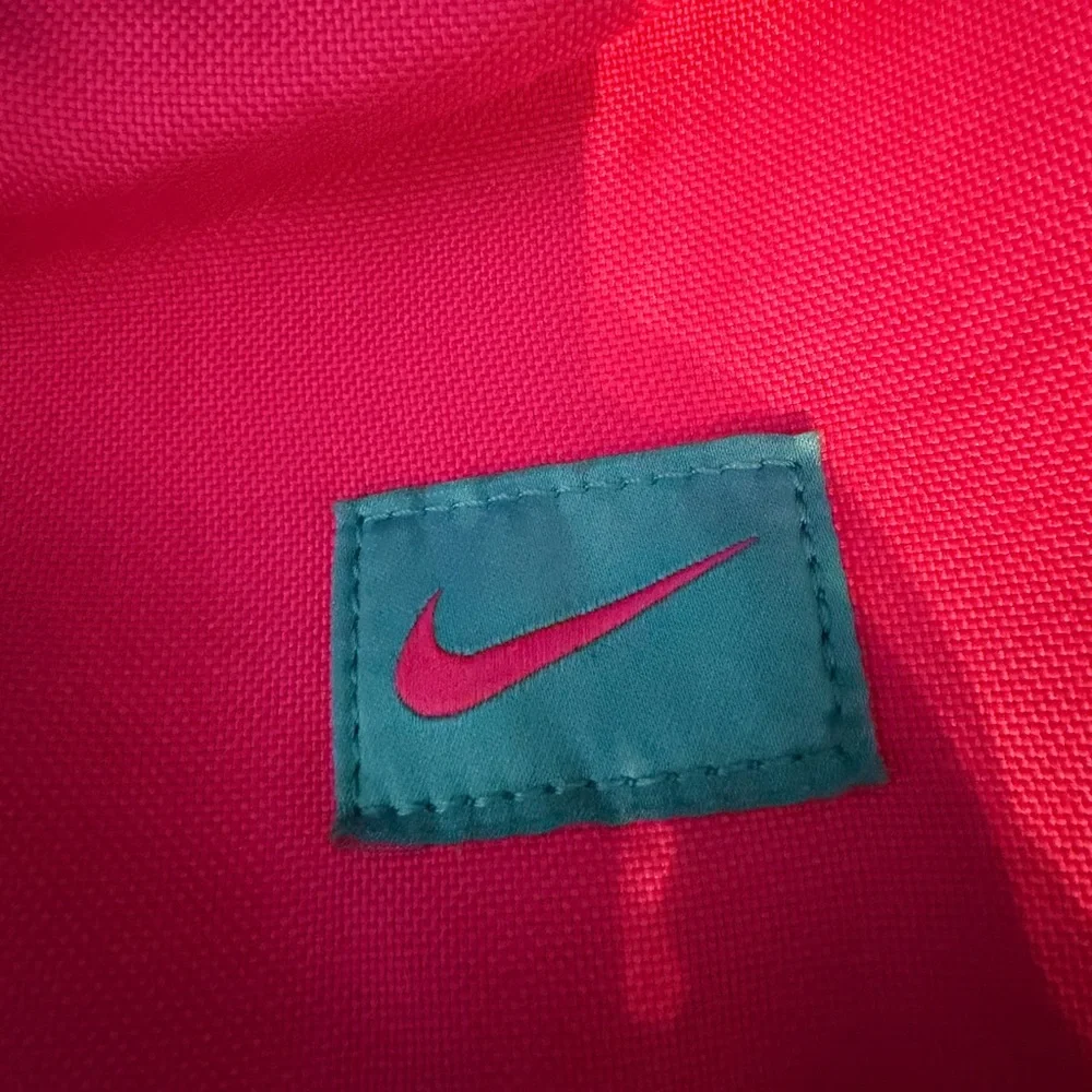 Nike Hot Pink Backpack with Teal Trim and Purple Swoosh